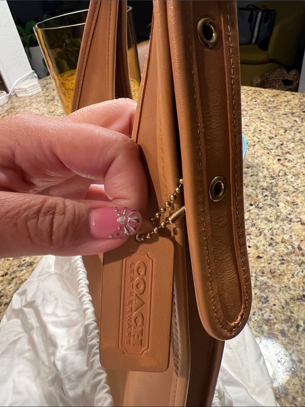 Coach Tan Leather Hobo Bag - Picture 6 of 6